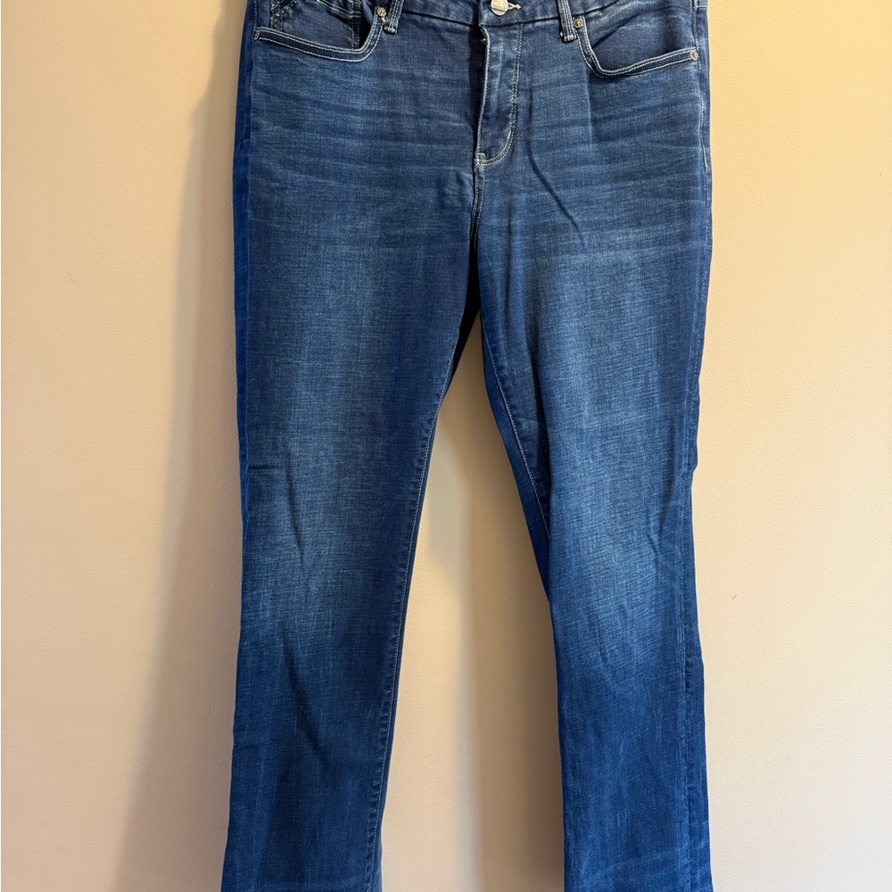 Buckle Black Tailored Bootcut Jeans in Dark Blue